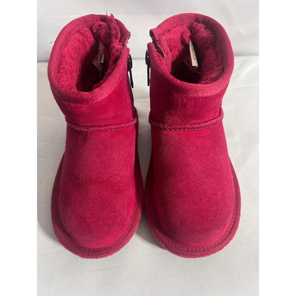 Koolaburra by Ugg Raspberry Pink Pull On Boots Snow Winter Toddler Girl 7 S19